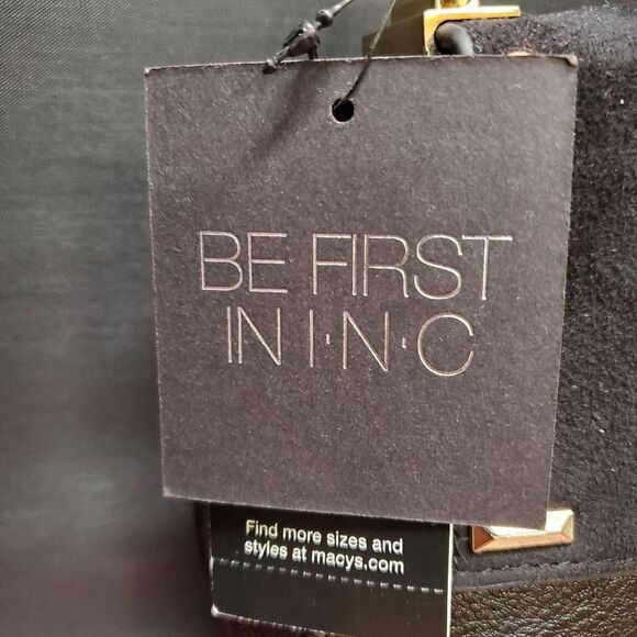 Black Saddlebag Style Crossbody Chain Strap Purse by INC International Concepts - Picture 7 of 9